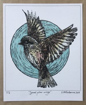 (SOLD) "Spread your wings" 2/6 (FRAMED)