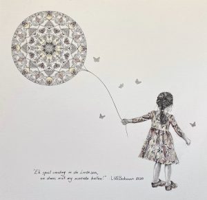 (SOLD) "Ek speel vandag in die Lenteson, en dans met my mooiste ballon!"